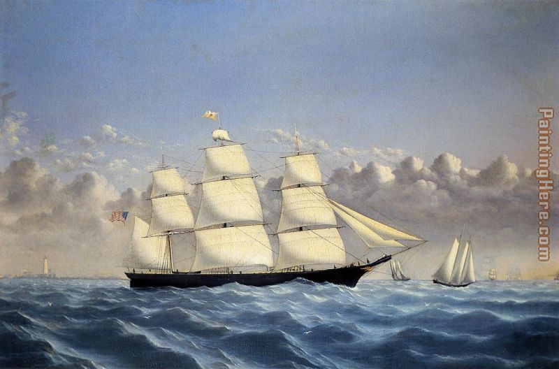 Clipper Ship 'Golden West' of Boston, Outward Bound painting - William Bradford Clipper Ship 'Golden West' of Boston, Outward Bound art painting